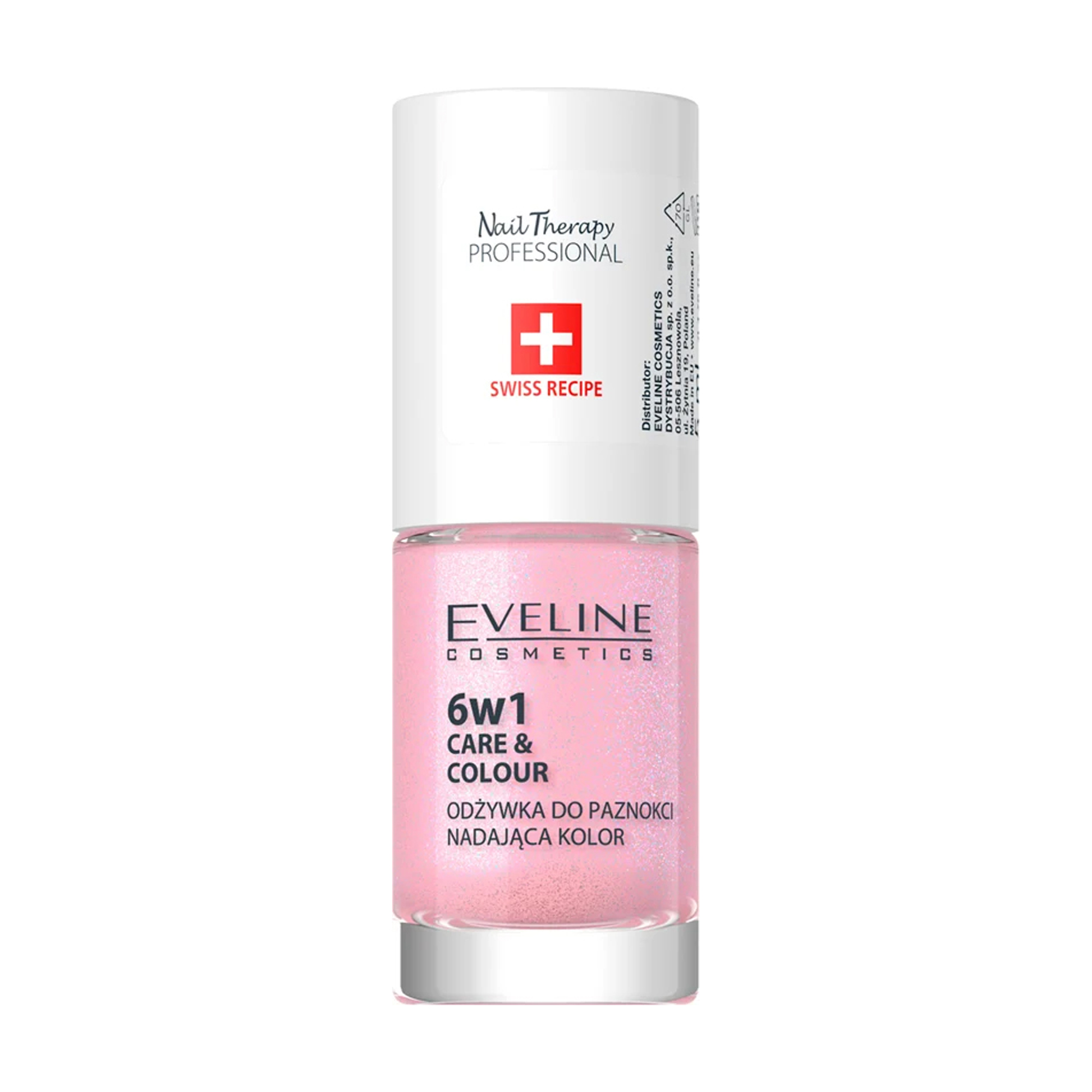 Лак-кондиціонер для нігтів 6 в 1 Eveline Cosmetics Nail Therapy Professional Care &amp; Colour Nail Conditioner, Shimmer Pink, 5 мл